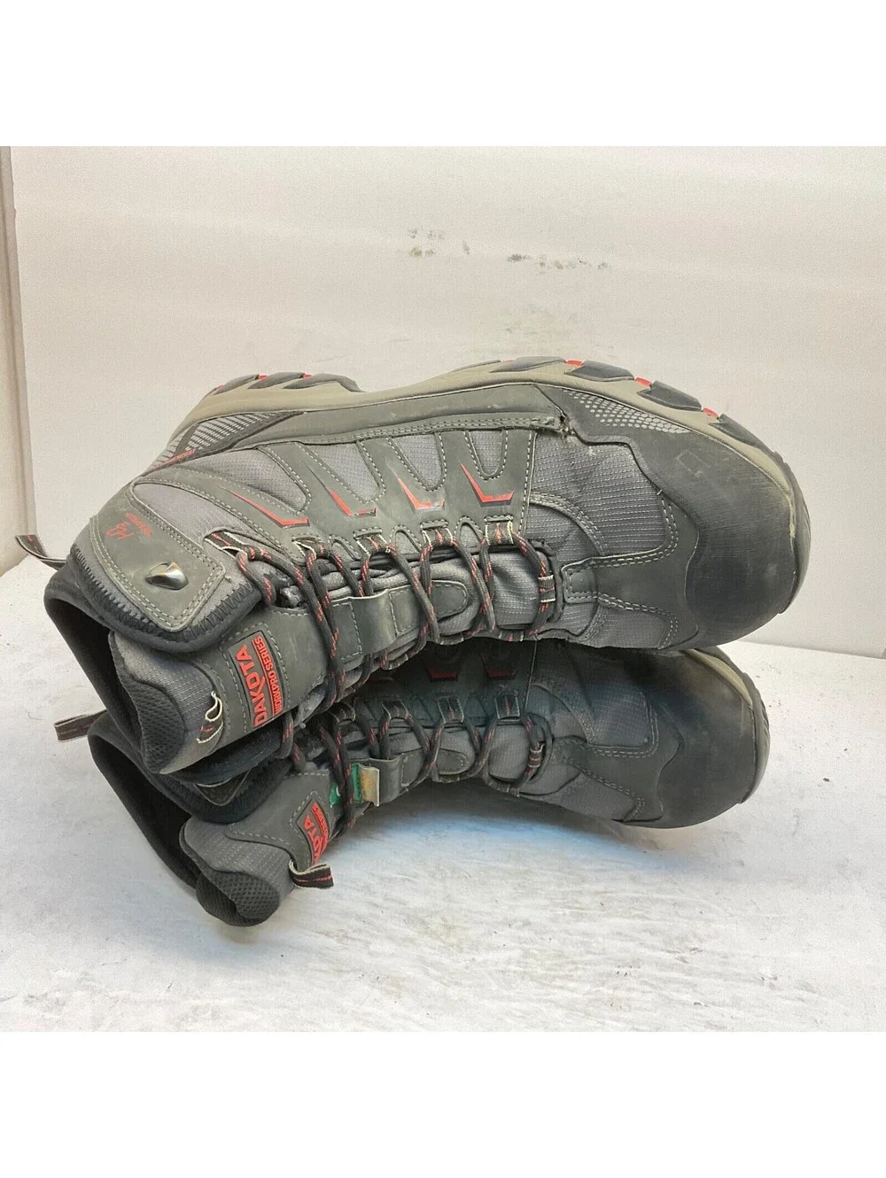 DAKOTA Men's Mid-Cut 2127 Steel Toe Steel Plate WP Safety Hiking Boots 11W/L